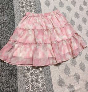 AND Women Pink Tie &amp; Dye Top Skirt Co-ord Set