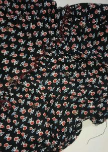 Black Floral Print frock