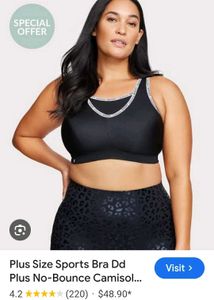 GLAMORISE Black Sports Bra