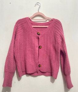 Pink cardigan