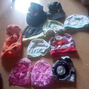 Combo Of 11 Caps For Baby Boy Girl