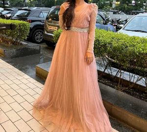 Elegant Pink Ethnic Gown