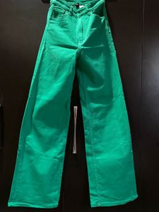 H&M Green Wide Leg Jeans