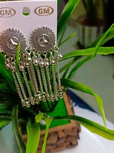 Oxidised Chain Earrings