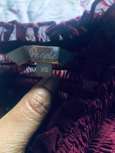 Maroon Long Sleeve Top