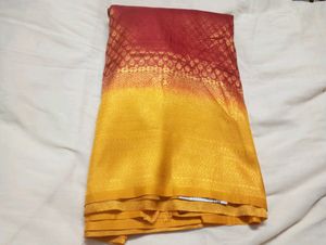New Red And Yellow Kubera Pattu