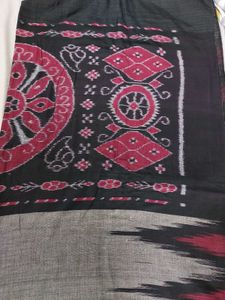 Grey Sambalpuri Orissa Ikat Cotton Saree