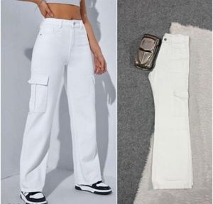 Six Pocket White Denim Jeans