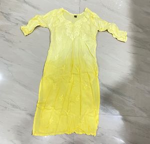 Long Chikankari Kurta