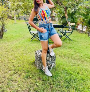 shorts nd corset top set