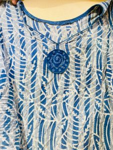 Blue Printed Kurta