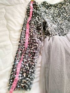 Sparkly Silver Party Dress