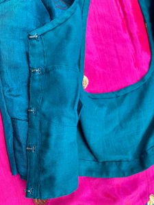 Pink Elephant Embroidered Saree