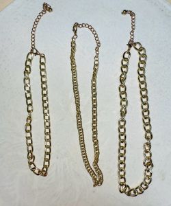 THESTO gold-plated interlinked chains