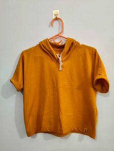 Yellow Hoodie like top - Casual Comfort