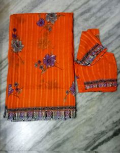 Chiffon Saree With Blouse