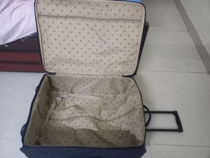 Navy Blue Rolling Suitcase