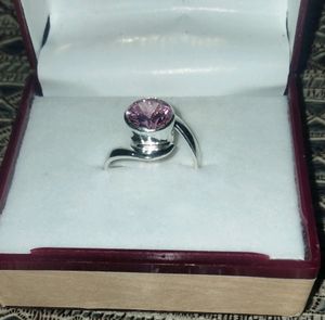 Silver Pink Stone Ring 💍