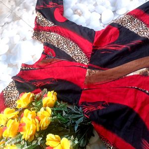 Digital Print Floral Gown