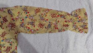 Floral Print Yellow Top