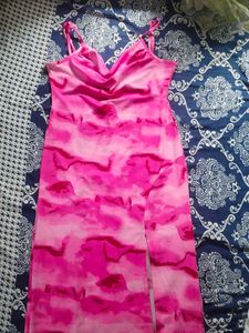 Pink Tie Dye Slip Dress
