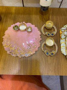 Diwali Decoration Set pooja thali &amp; Diya