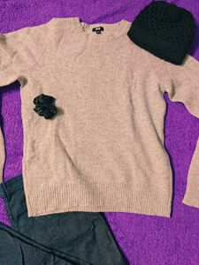 Gray Wool Blend Sweater