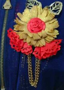 Multicolour party gown