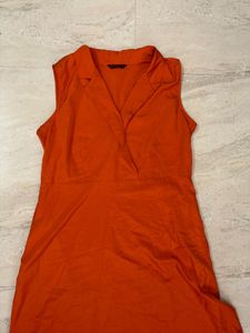 Orange Shirt Dress