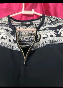 Patterned Half-Sleeve Top