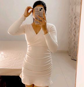 Elegant White Bodycon Mini Dress