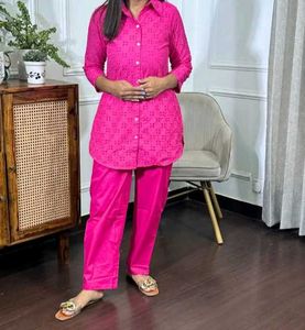 Pink Hakoba Co ord Set