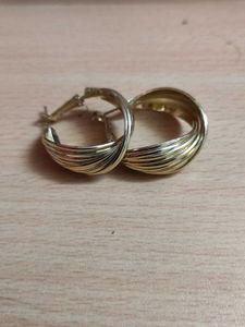 Yellow Chimes Golden Hoop Earrings