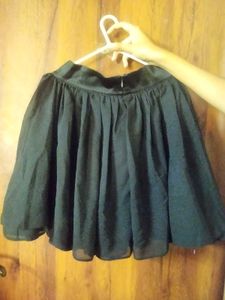 Black Poofy Mini Skirt