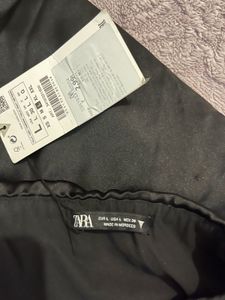 ZARA SATIN ASYMMETRICAL MINI DRESS