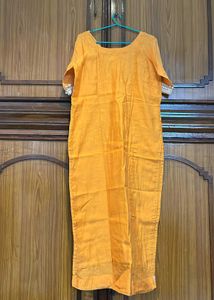 Orange Embroidered Kurta Set