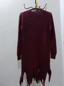 Maroon Sweater Dress