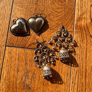 Indowestern Set of Oxidized Earrings