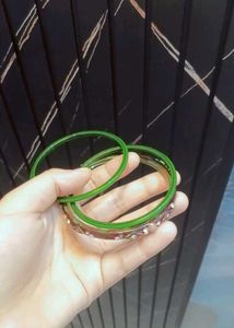 Green Bangles - Set of 3