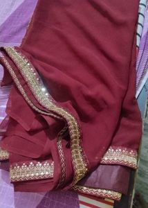 Maroon Bollywood Jacquard Saree