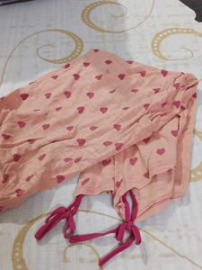 Heart Print Lounge Half Pants