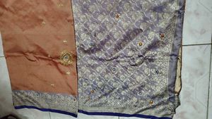 Orange and Purple Saree