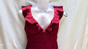 5225 SEXY MAROON BODYCON