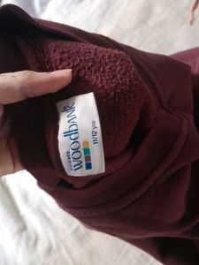 Burgundy V-Neck Sweatshirt