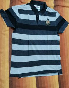 Roadster Men Brand Logo Cotton Polo Tshirt