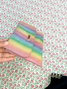 🌈Vibrant Rainbow Shimmer Clutch ₹450 only! ✨👛