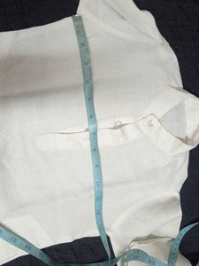 kids White Cotton Kurta Set