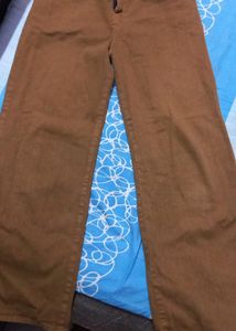 Straight Fit Brown Color Jeans