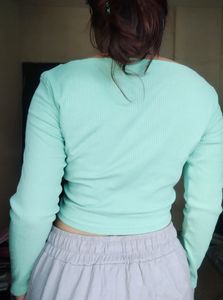 Full Sleve Pastel Green Top
