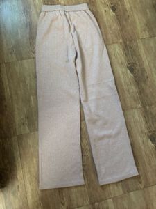Pink Knit Flare Pants